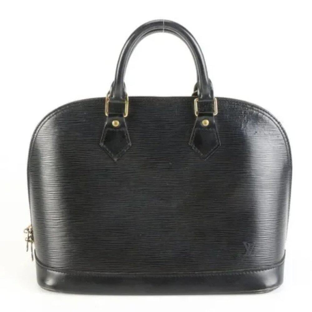 LOUIS VUITTON Women's Alma Bag in Black Epi Leather - Vintage